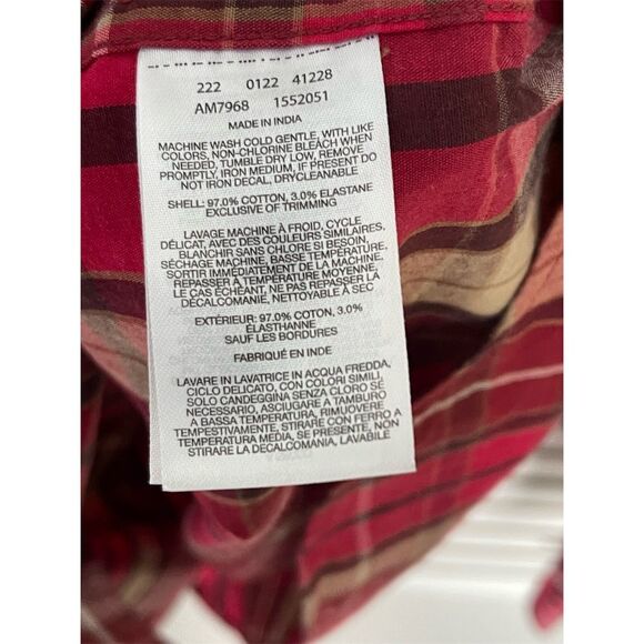 Columbia Men's 2XL Red Plaid Long Sleeve Button-Down Shirt Casual Fall Winter - Picture 2 of 4
